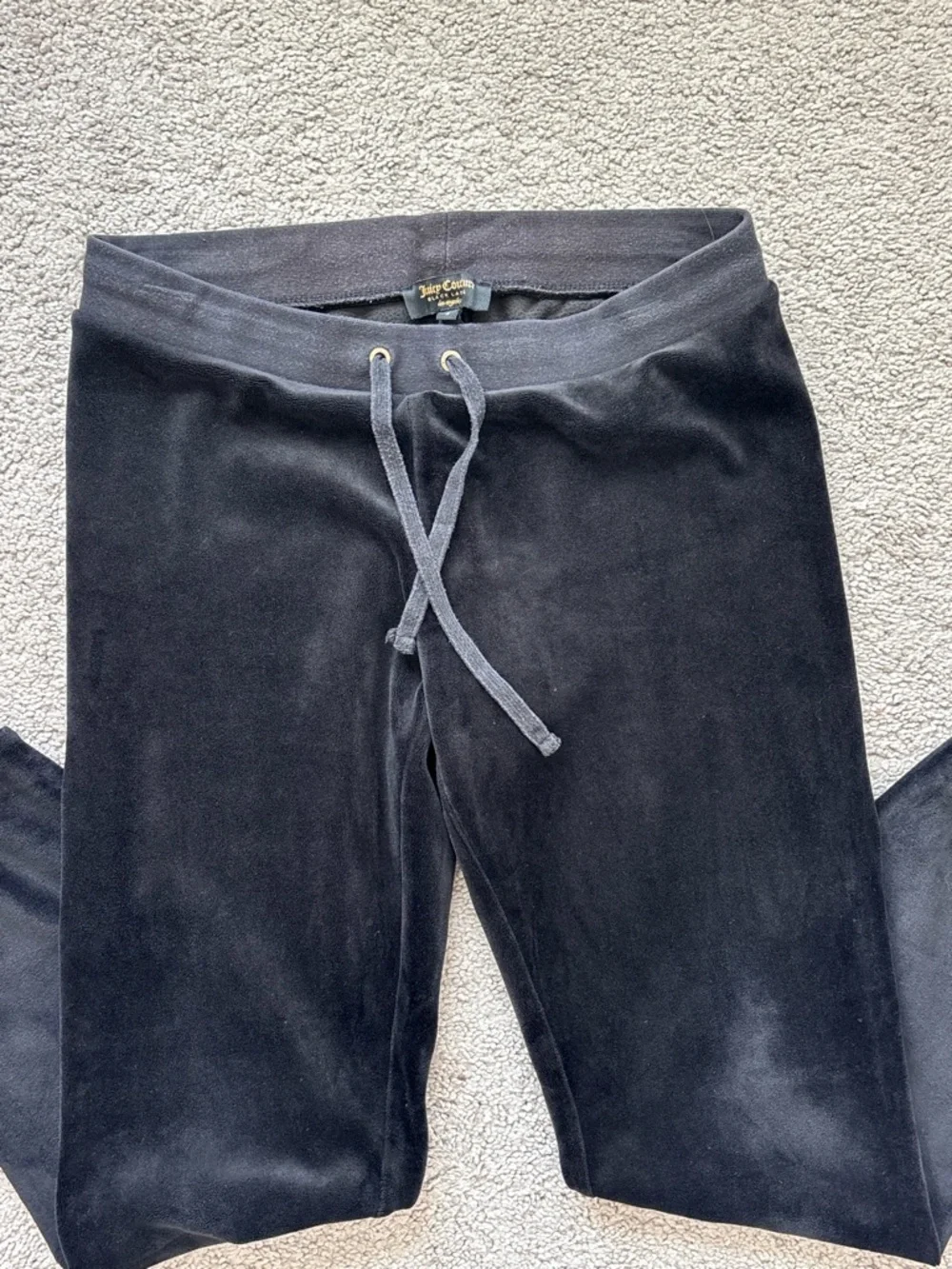 Y2K Juicy Couture Black Label Velour Sweatpants 2000s Joggers Streetwear